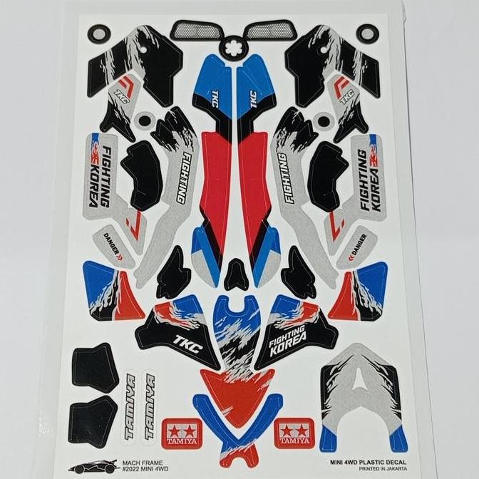 DECAL MINI 4WD MACH FRAME FIGHTING KOREA / STICKER TAMIYA MACH FRAME