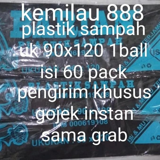 Plastik Sampah Uk 90X120 (1 Ball Isi 60 Pack) Kantong Sampah Trash Bag