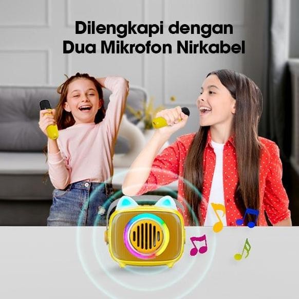 Acome A18 Speaker Karaoke Bluetooth 5.3 Dual Microphone / Speaker Wireless Mini Rgb 10 Watt With Voi