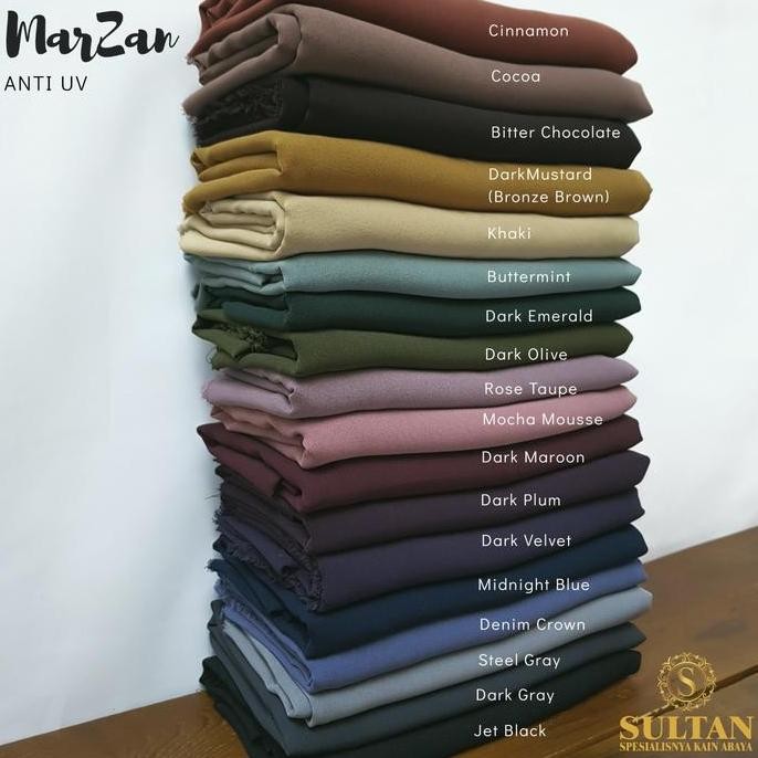 (Good) 50CM MAZEN (MARZAN) ANTI UV POLOS WARNA KAIN SULTAN ABAYA