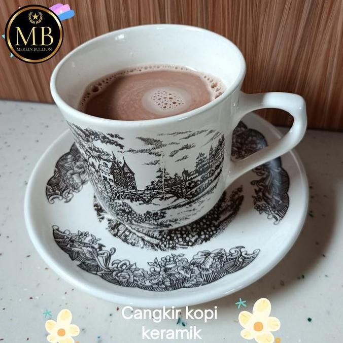 Cangkir Kopi  /Cangkir Keramik Set (Cangkir & Piring Kecil)