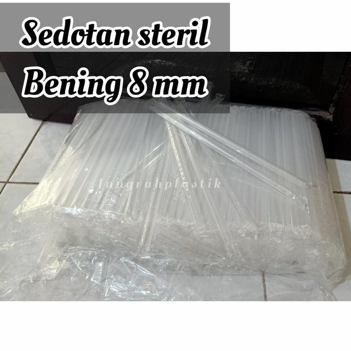 Sedotan Steril Bening 8 Mm/ Sedotan Boba/ Pipet Bubble Bening 8Mm