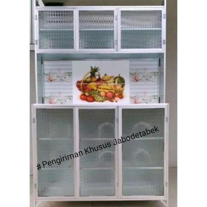 LEMARI PIRING 3 PINTU LEMARI DAPUR LEMARI MAKANAN RAK PIRING 3 PINTU LL