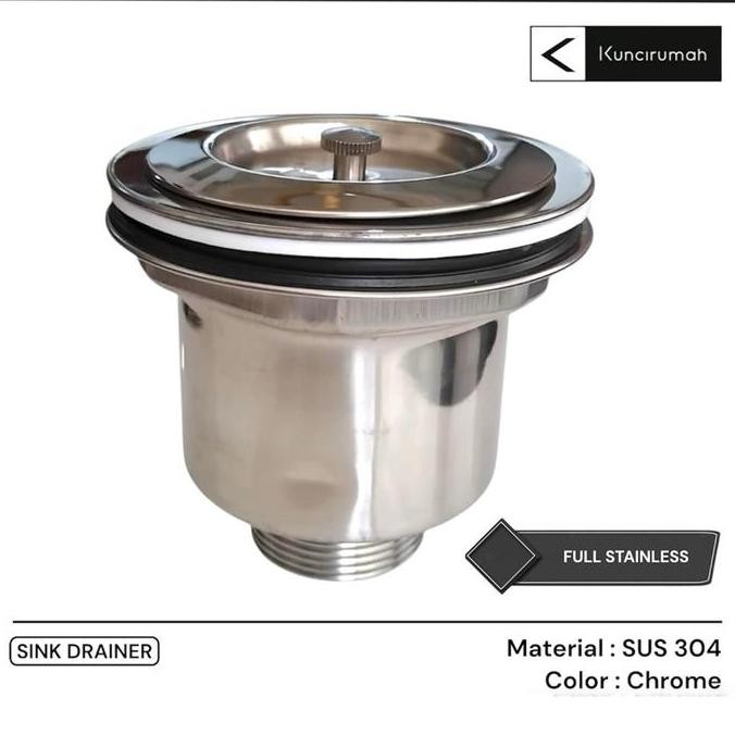 Avur Bak Cuci Piring Jumbo Afur Saringan Pembuangan Kitchen Sink Sus 304