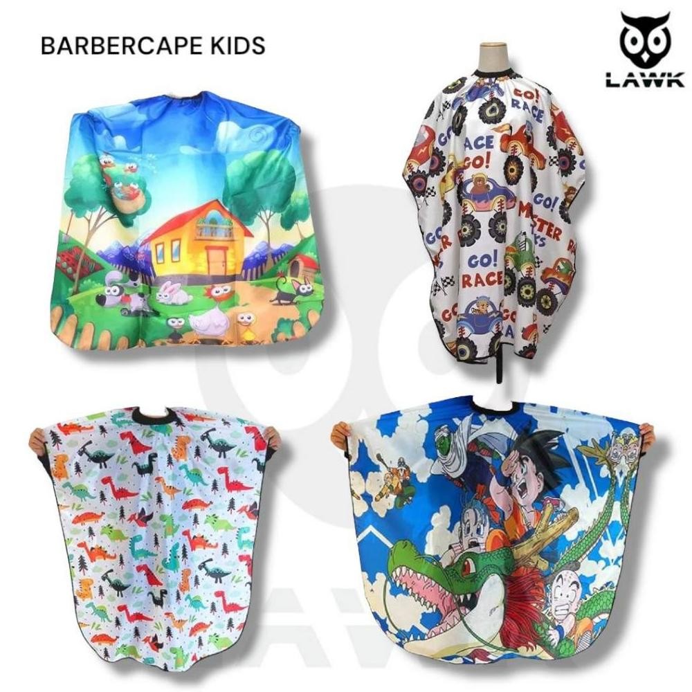 Barber cape anak model Dinosaurus kain kep kain kip cukur rambut
