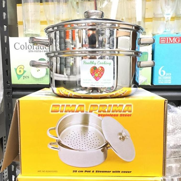 Promo [PROMO] BIMA PANCI KUKUS 20 CM STEAMER PRIMA STAINLESS ORI COD