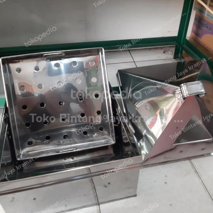 Promo kalakat steamer kotak/kukusan stainless/langseng serbaguna 35 cm COD