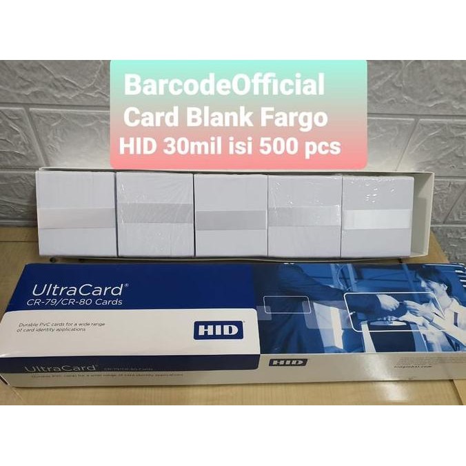 

NEW - Kartu PVC Blank Id Card Ultracard HID Noco CR 80 isi 500 pcs