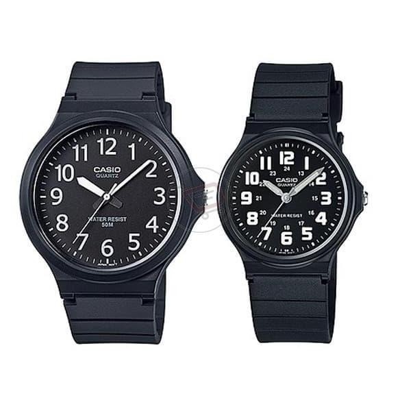 CASIO COUPLE MW-240-1B & MQ-71-1B ORIGINAL GARANSI RESMI CASIO