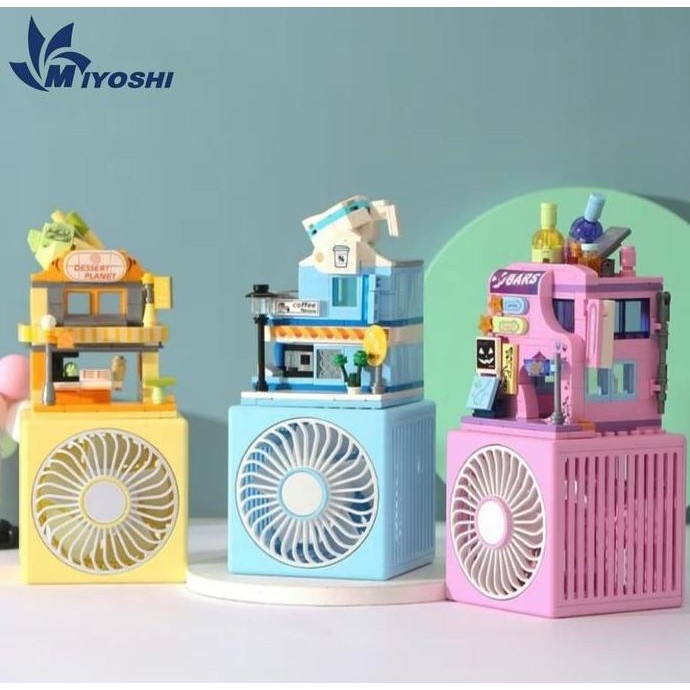 TERBARU - [COD] MIYOSHI MINIFAN LEGO / KIPAS MINI USB / KIPAS KOTAK / PORTABLE FAN / KIPAS ANGIN LUC