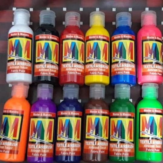 Perbotol Cat Airbrush Textile Mm 60Ml Untuk Lukis Teknik Airbrush Pada Media Kain Kaos Jaket Baju Se