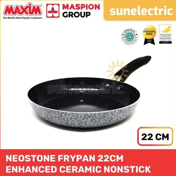 Maxim Neostone Frypan Panci / Wajan Keramik / Ceramic Teflon Non Stick Anti Lengket 22 cm