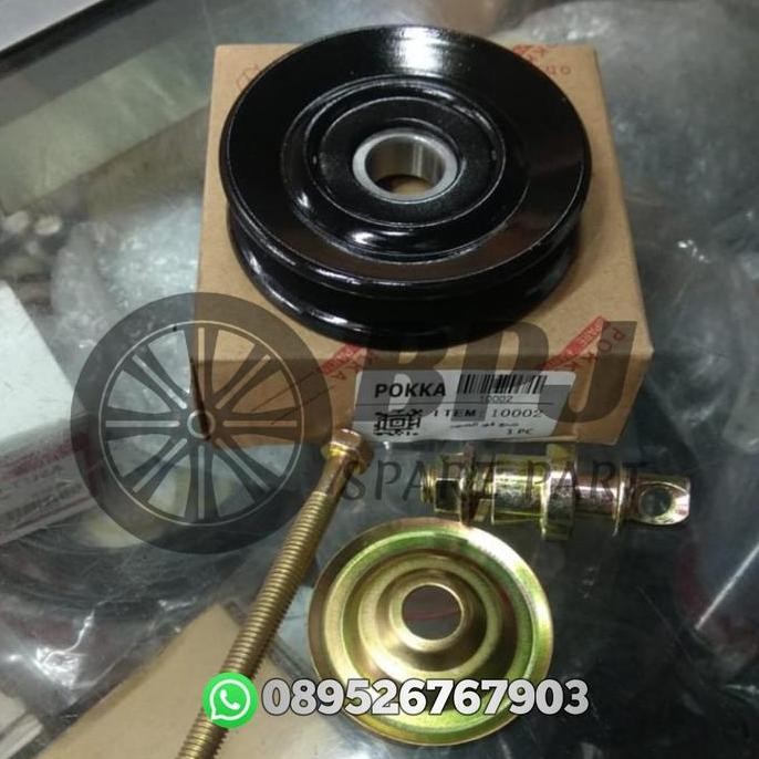 IDLE PULLY BEARING LAHER PULLEY TENSIONER V FAN BELT AC UNIVERSAL ORIGINAL DAN TERPERCAYA