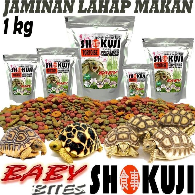 NEW 1KG SHOKUJI MAKANAN TORTOISE FOOD BABY SULCATA PELET PAKAN KURA DARAT