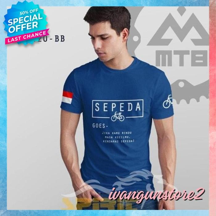 KAOS TSHIRT BAJU OBRAL MURAH COMBED 30S DISTRO SEPEDA GOES GOWES POLOS CUSTOM INDONESIA PRIA WANITA 