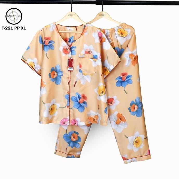 Greet Night Wear Piyama Organic Silk Greet Model Pp Oblong Size Xl