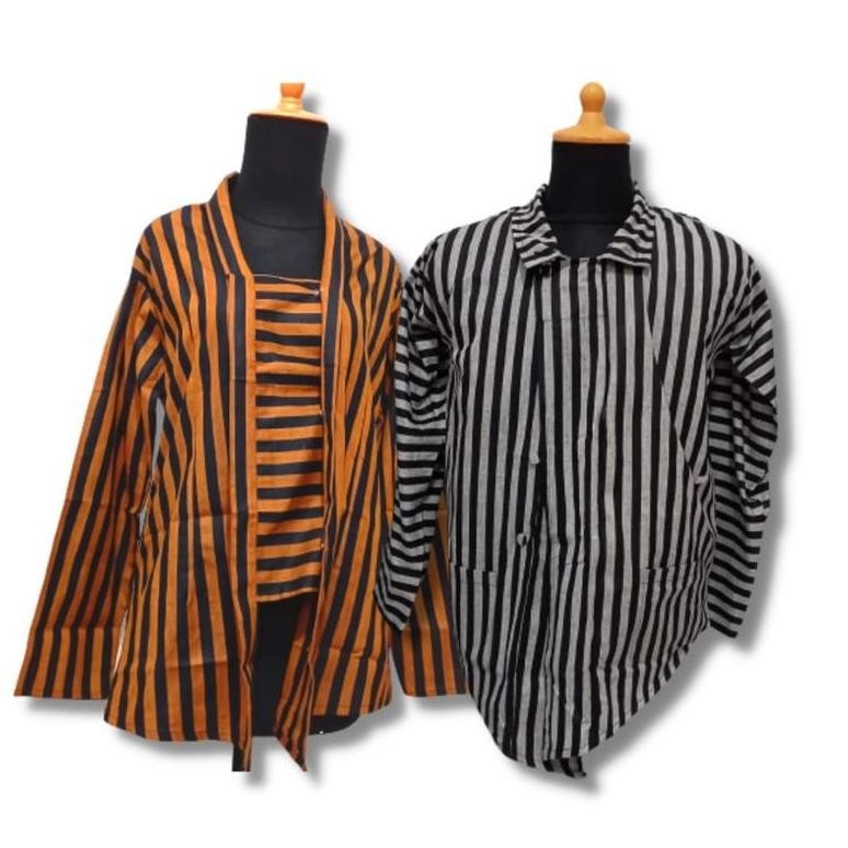 Surjan Kebaya Lurik Kutubaru Pria Wanita Bahan Premium Halus Alusan Stok Baru