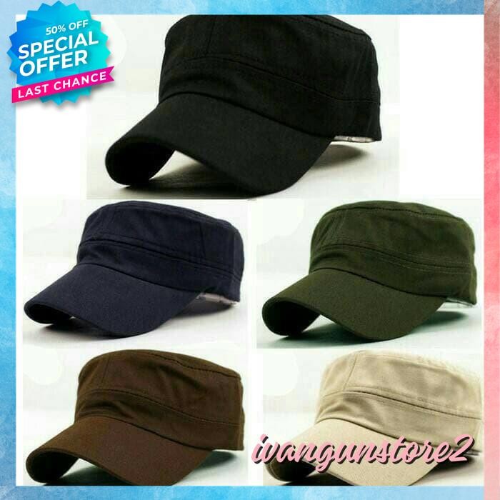 TOPI KOMANDO HAT CAP DISTRO DESIGN SABLON BORDIR NAMA LOGO TULISAN POLOS CUSTOM INDONESIA PRIA WANIT