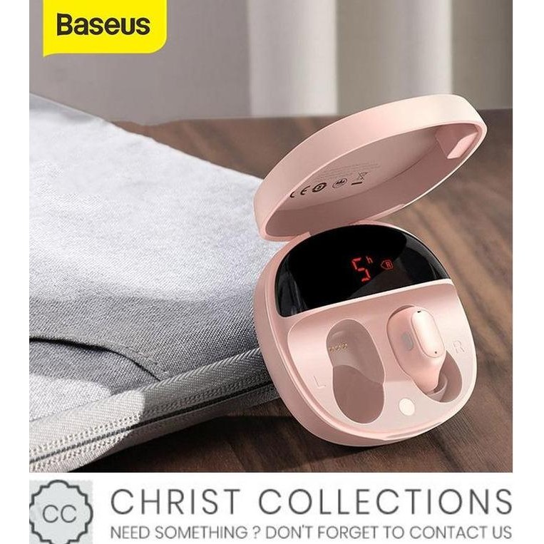 Baseus True Wireless Bluetooth Earphone Mini Earbuds Tws Wm-01 Plus Original