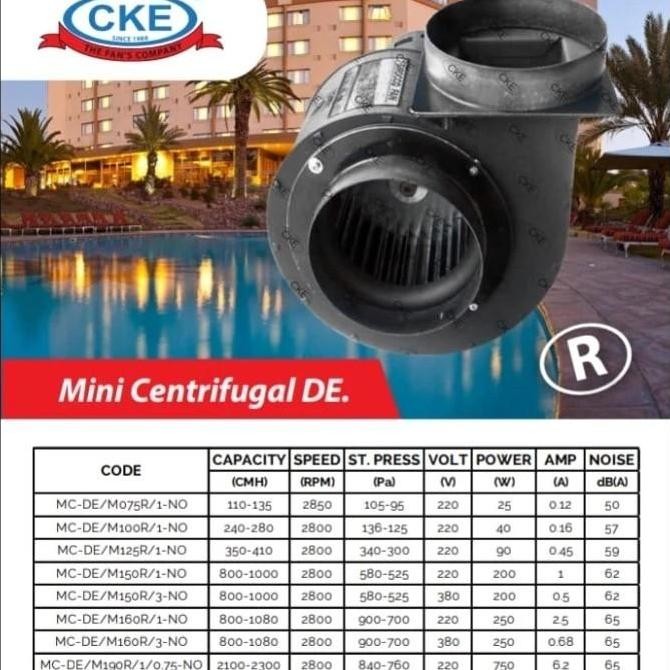 Cke Mini Centrifugal Mc-De M160R 1 No Blower Keong Blower Dapur