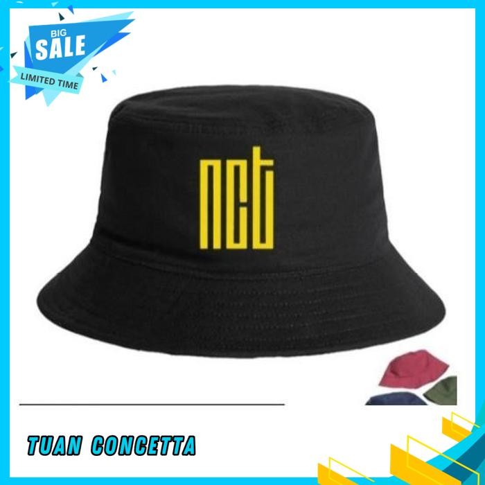 TOPI BUCKET HAT CAP POLOS CUSTOM NCT KPOP INDONESIA PRIA WANITA UNISEX OBRAL MURAH DISTRO KOREA POP 