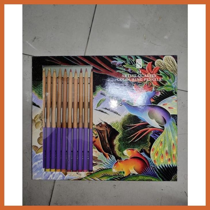 DISCOUNT PENSIL WARNA SISA EXPORT INGGRIS EROPA 24 WARNA WH SMITH SIAP KIRIM