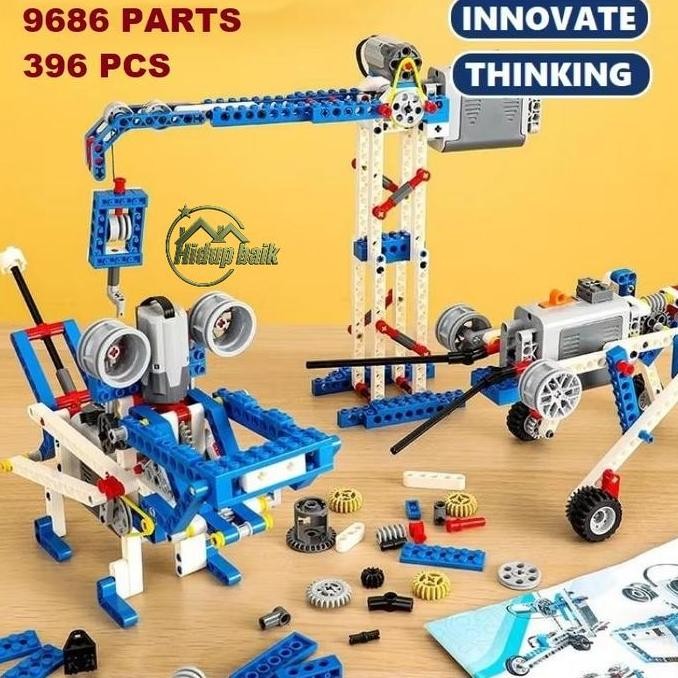 TERMURAH - Lego 9686 Mainan Robotik Set Mesin Mekanik Alat Pembelajaran Partikel Kecil Dapat Dirakit
