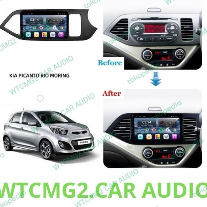 frame head unit android 9 inch kia picanto 2011- 2017