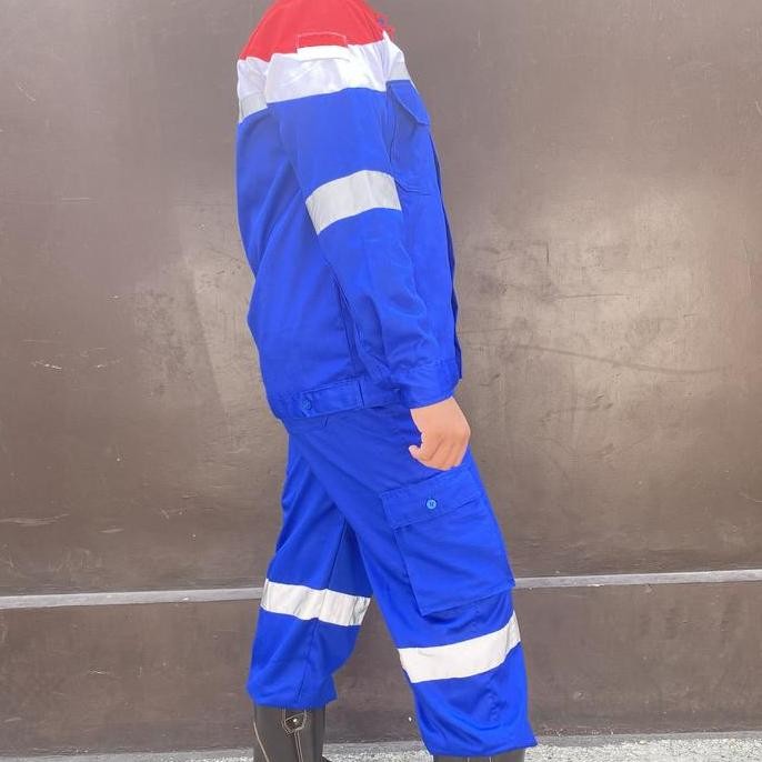 Coverall Pertamina Setelan Baju Celana / Wearpack Pertamina