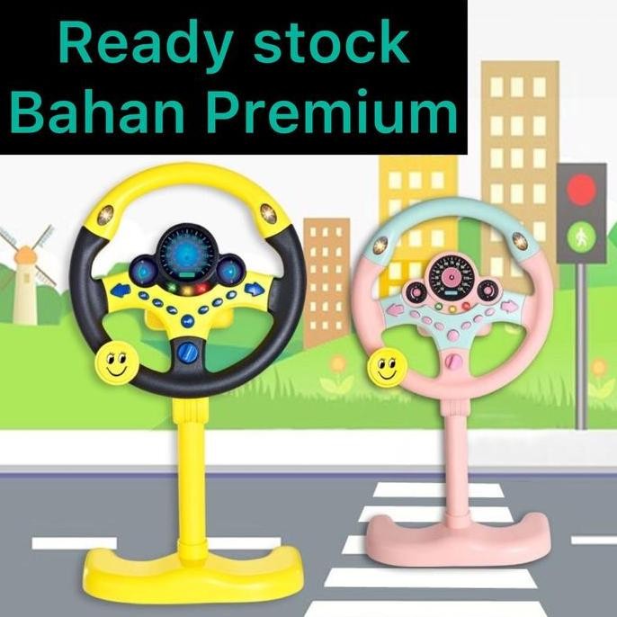 BEBAS ONGKIR - Mainan Anak Setir Setiran Mobil - Mainan Stir Mobil Streeing Wheel Ukuran Besar Lengk