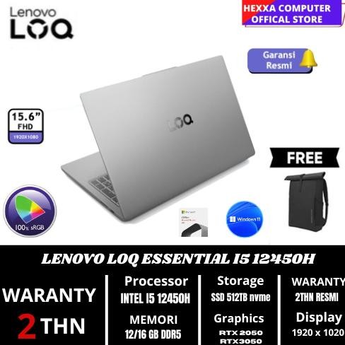 NEW Lenovo LOQ Essential i5-12450HX (RTX2050) (RTX3050 )512GB SSD 12GB IPS 100%sRGB 144Hz Win11+OHS