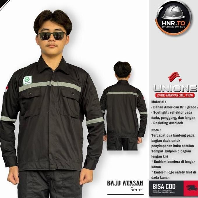 wearpack safety atasan warna hitam full