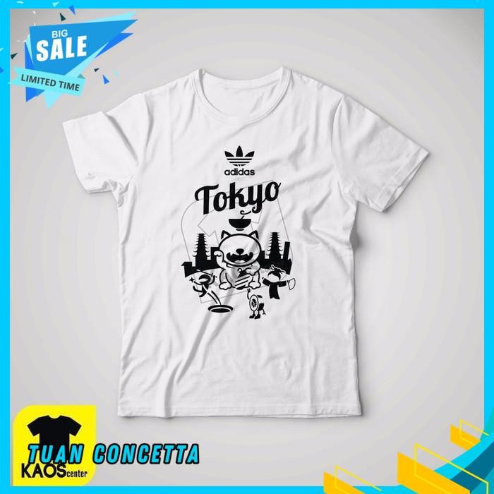 KAOS TSHIRT BAJU COMBED 30S DISTRO ADIDAS TOKYO JAPAN JEPANG POLOS CUSTOM INDONESIA ANAK DEWASA COD 