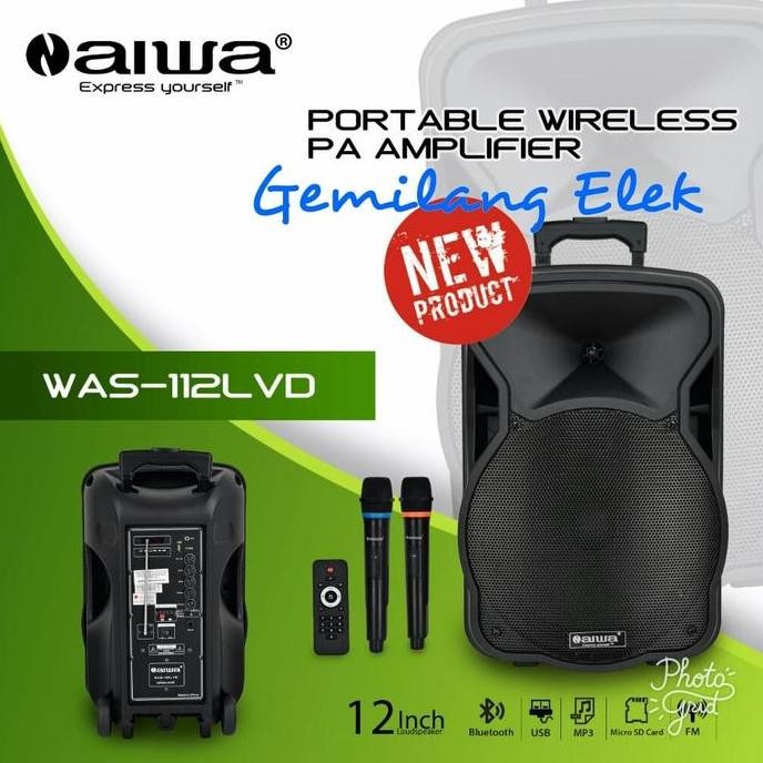 Speaker Portable Wireless Meeting Aiwa Was-112Lvd Original