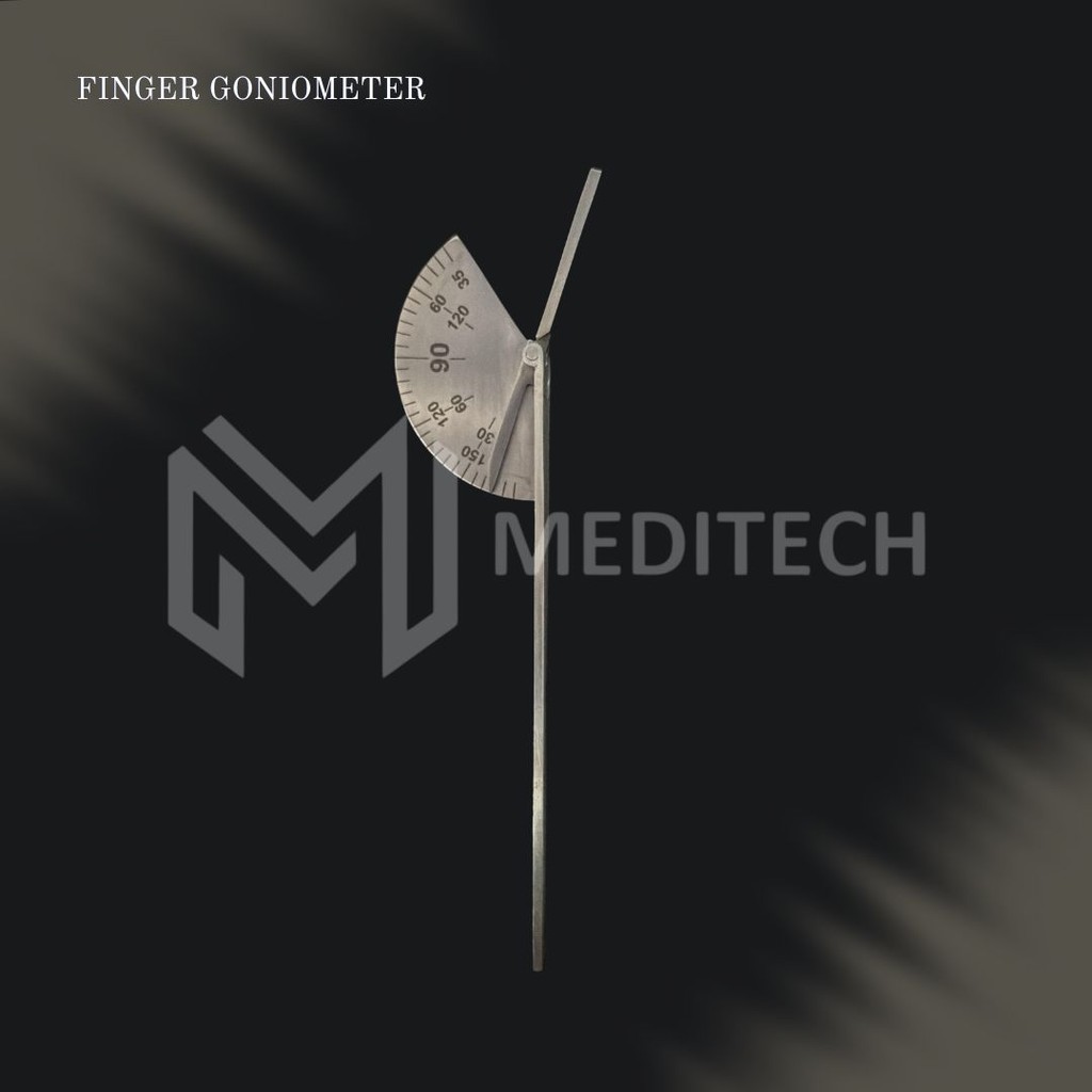 Finger Goniometer Dental Stainless Steel – Alat Ukur Sudut & Pergerakan Sendi Jari