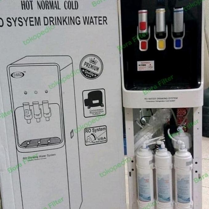 Terbaik Mesin Ro Dispenser Panas Dingin Biasa Cisso 100% Ori