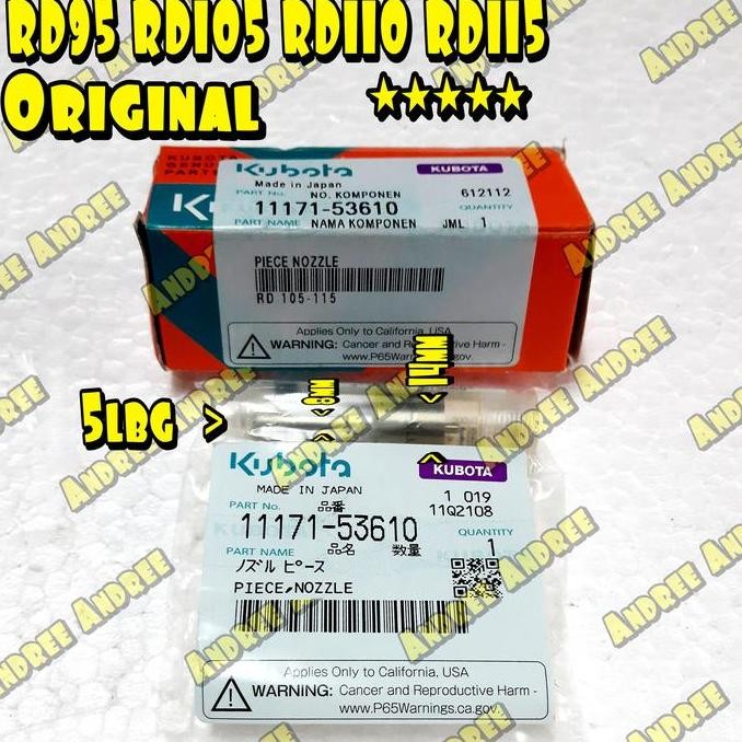 RD 105 110 115 Piece Nozzle Nojel Kubota RD105 RD110 RD115 Original