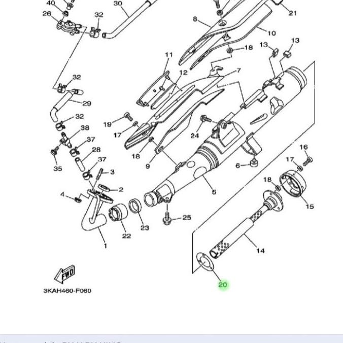 TERBARU - PAKING SARINGAN KNALPOT RX KING PEREDAM ORI YAMAHA YGP