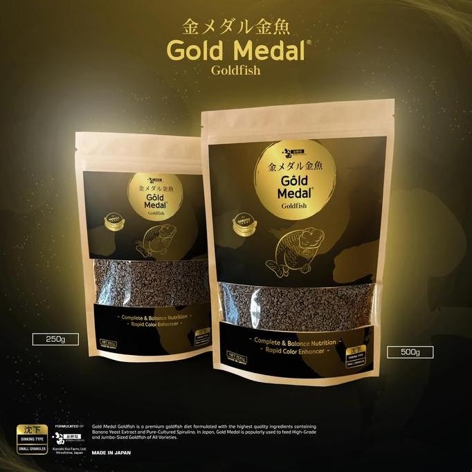Pakan Ikan KONISHI NEW GOLD MEDAL Sinking Granule 500Gr