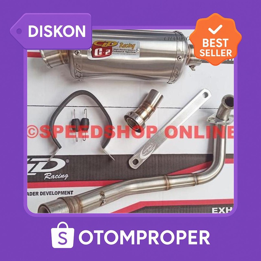 Knalpot Cld Honda Beat Spacy Scoopy Original Type C2 Oval Doff