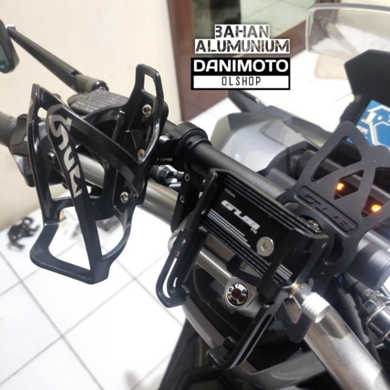 Best Seller Holder Hp Paket Gub P10 C6 Untuk Motor Stang Bulat Bahan Alumunium Besi Adv Pcx Cb150R C