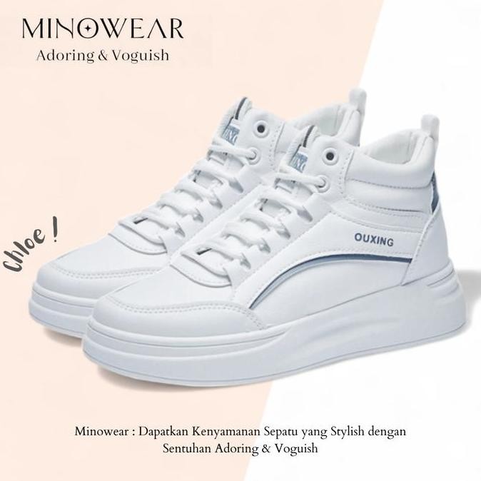 Minowear Chloe Shoes - Sepatu Wanita Modis Casual Sneakers Cewek Kasual Putih