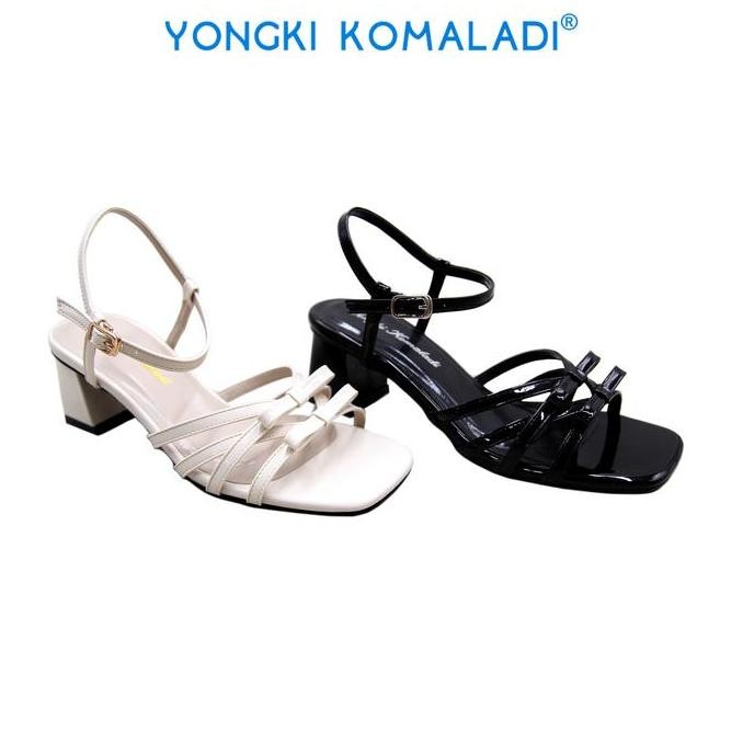 [ Original ] Yongki Komaladi Heels Ol-Knn7153-24 Ladies Merah Hitam Sandal Wanita Flat