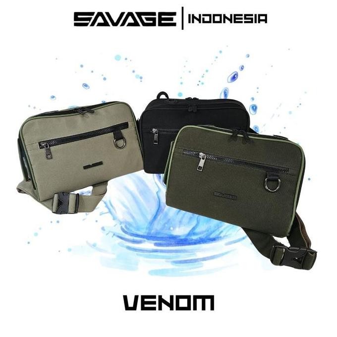Tas Selempang Pria Savage Venom Tas Selempang Sling Bag Pria Wanita Aesthetic Kanvas Canvas Waistbag