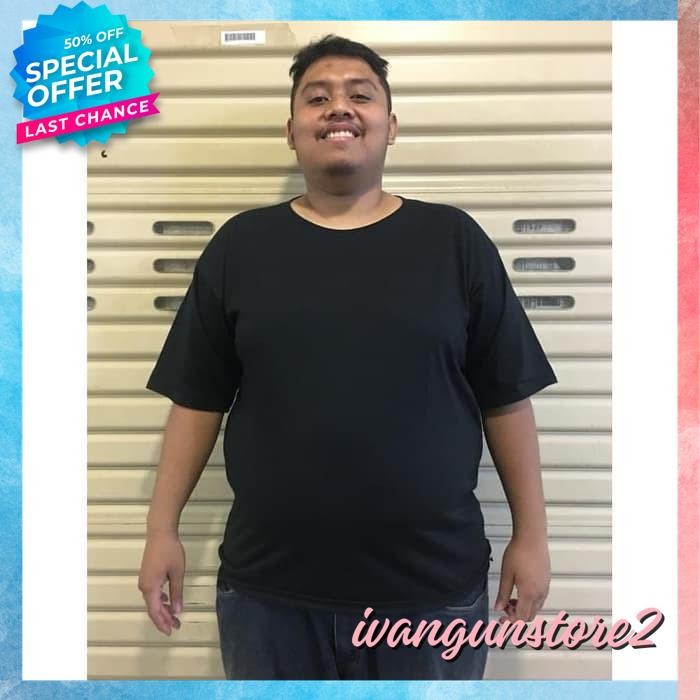 XXXXXL 5XL BIG SIZE JUMBO KAOS POLOS CUSTOM COMBED 30S DISTRO BAJU SABLON PRIA WANITA INDONESIA COD 