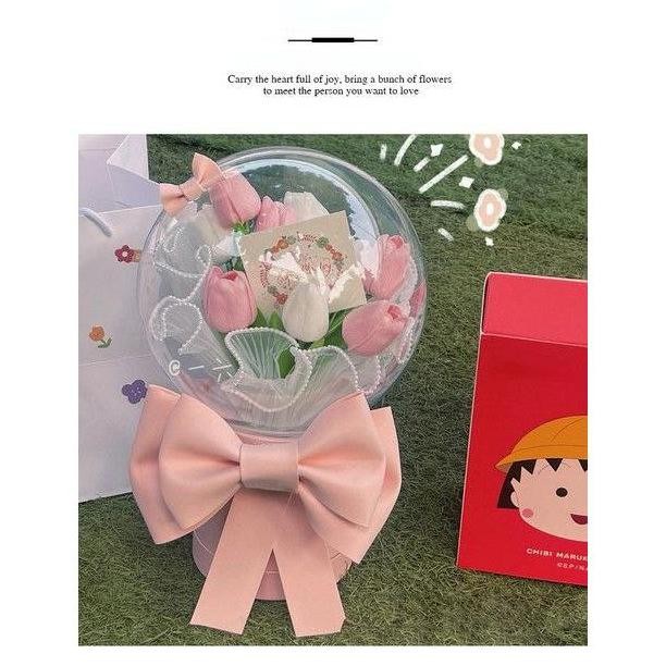 ALL ITEM BUCKET BUNGA TULIP BALON/IDE  GIFT BIRTHDAY, VALENTINE DAN MOTHERS DAY/FLOWER GIFT BOX TS