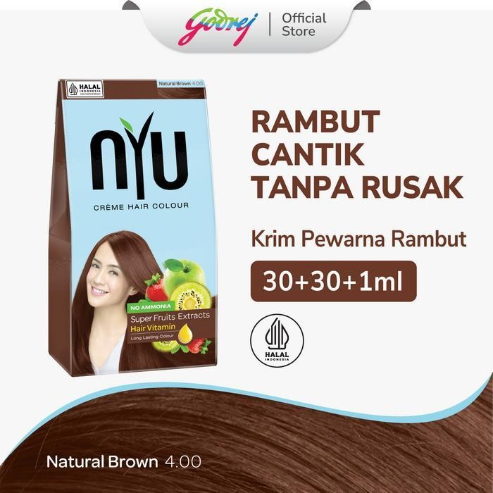 NYU Creme Hair Colour Pewarna Rambut - Natural Brown