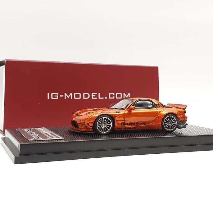 IGNITION MODEL (1650) ROCKET BUNNY MAZDA RX7 (FD35) ORANGE ORIGINAL DAN TERPERCAYA