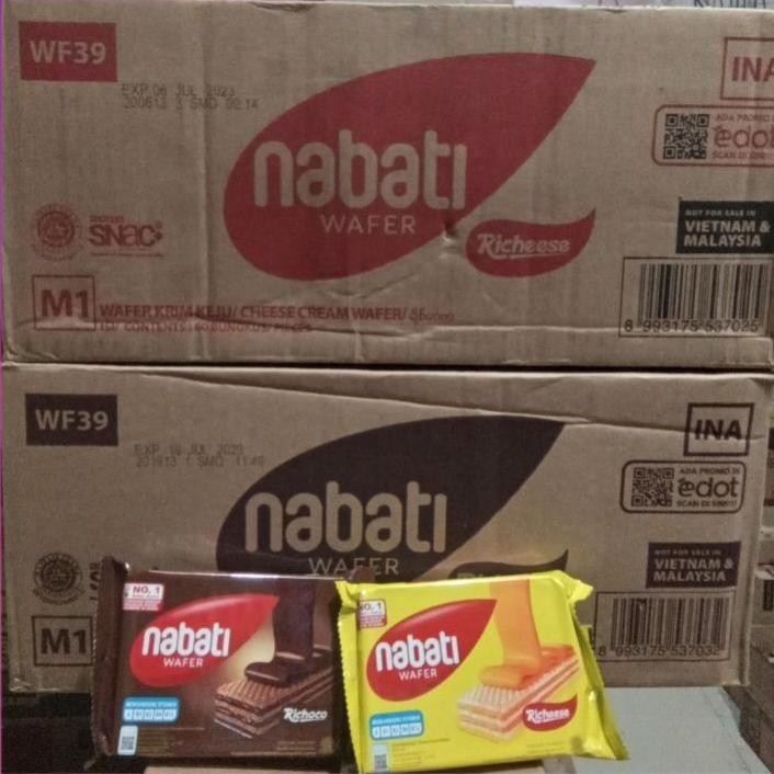 Nabati Wafer Eceran 2 1Karton Isi 60 Pcs Wafer Nabati Coklat Nabati Wafer Keju