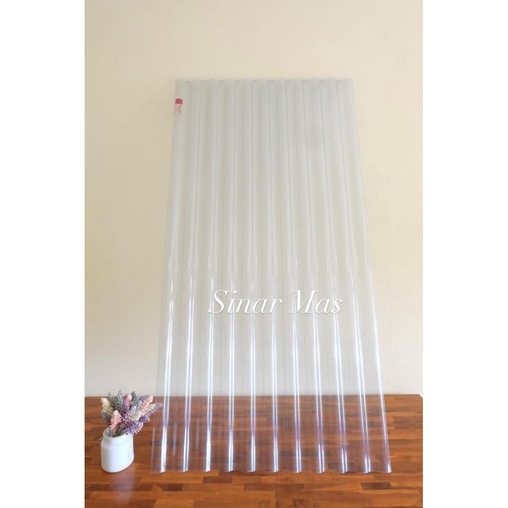 Terbaik Seng Plastik Gelombang 300 Cm Transparan 100% Ori